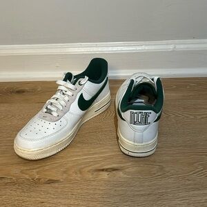 White/Green Nike Air Forces